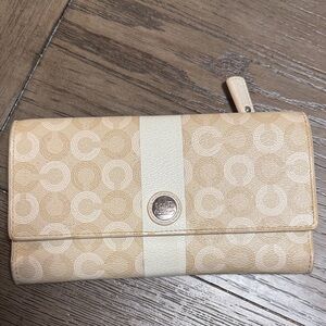 Coach Tan and Cream Women's Wallet